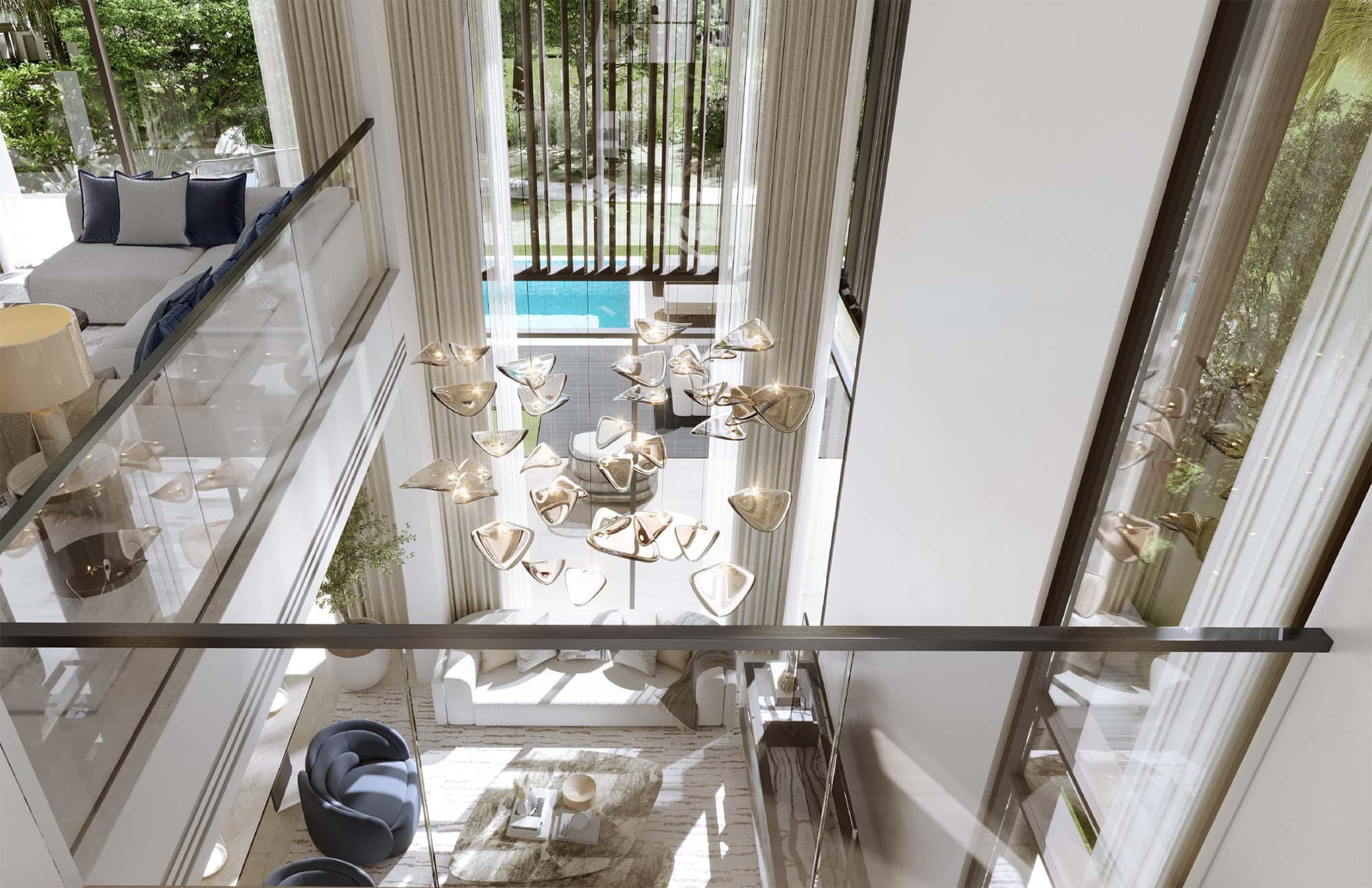 Contemporary apartment living interior at DAMAC Islands