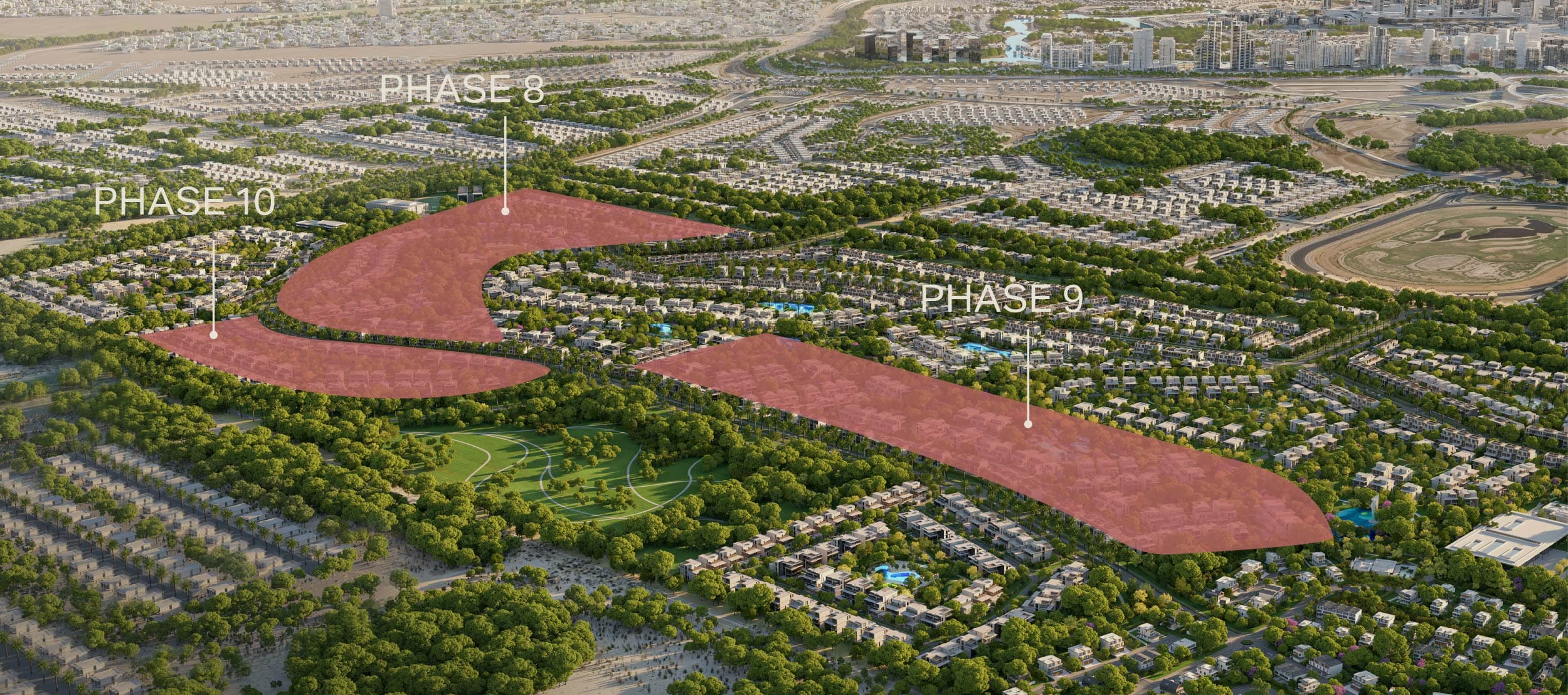 Master plan overview of DAMAC Islands with island-themed clusters